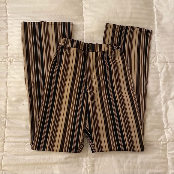 Motel Rocks Pants - Striped wide-leg pants